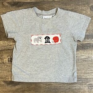 UGA Georgia Bulldogs Smocked T-Shirt Boy's 18M Southern Applique Boutique